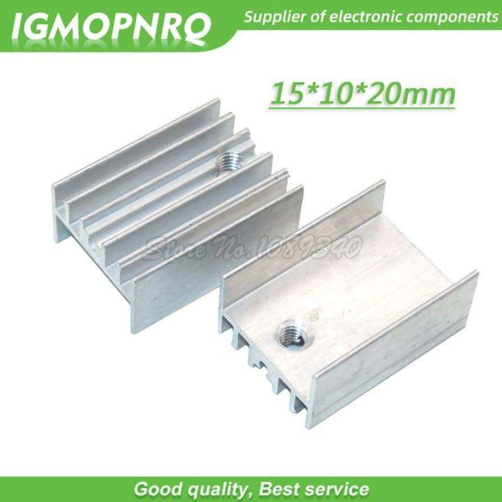 10pcs White Aluminum Heatsink Radiator 151020mm Transistor To 220 For To220 Transistors 6511