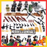 6 ชิ้นเลโก้ SWAT กองทัพทหาร WW2 Minifigures ของเล่นชุดอาคารของเล่นเลโก้บล็อกตัวต่อวีรบุรุษและนายพลกองทัพเยอรมันอาคารอิฐสำหรับเด็กก่อนวัยเรียนอายุ 3+ ของเล่นเด็กใช้ได้กับทุกยี่ห้อ