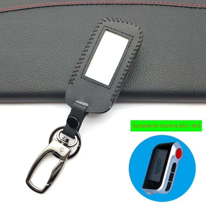 dfthrghd-high-quality-for-starline-a93-a63-leather-key-case-for-russian-version-in-two-way-car-alarm-remote-control-lcd-key-fob-cover