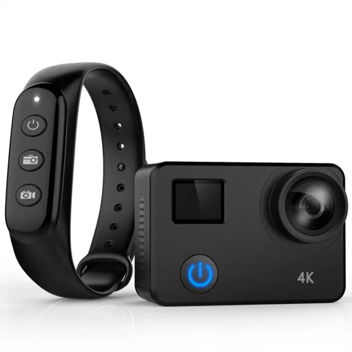 4K Action Camera For Video With Remote Control 50 Frames Screen Sport