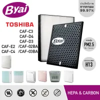 Byai แผ่นกรองอากาศ CAF-E2A เครื่องฟอกอากาศ TOSHIBA รุ่น CAF-E2 CAF-C4 CAF-C3 CAF-D4 CAF-D3 CAF-02BA 03BA