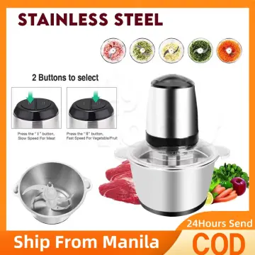 Meat Grinder 2l Stainless Steel Electrical Food Processor Blender Mixer  Machine For Kitchen Fruits