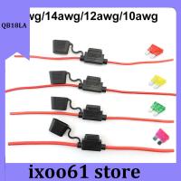 ixoo61 store Waterproof Mini Small Medium Auto Fuse Holder 16/14/12/10AWG Car Blade Fuse wire cable 10A 20A 30A 50A fuse Power Socket