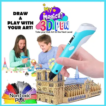 2021 NEW UPGRADE Myriwell 3D Pen DIY 3D Printer Pen Drawing Pens 3d  Printing Best for Kids With ABS Filament 1.75mm Christmas Birthday Gift