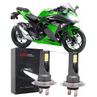 ชุดหลอดไฟซีนอน Led 6000K สีขาว สําหรับ Kawasaki Ninja 300 650 Zx6R 2 ชิ้น