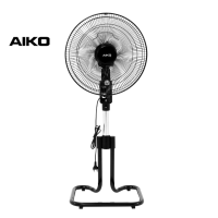 AIKO #AK-D401 สีดำ พัดลมสไลด์ 16" ใบพัดพลาสติก มีเทอร์โมฟิวส์ *** รับประกันมอเตอร์ 3 ปี ***มอก 834-2558