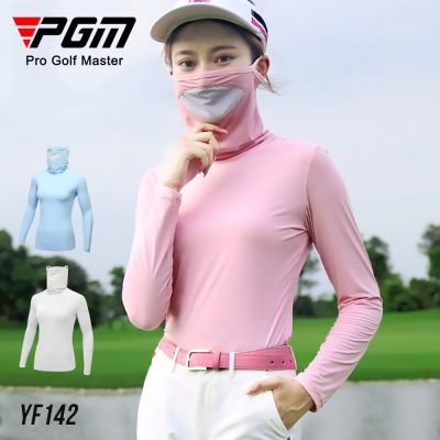 PGM golf sun protection clothing summer ladies ice silk clothes with mask super cold bottoming shirt manufacturers wholesale golf