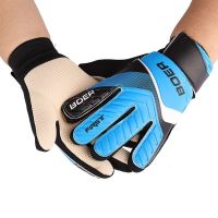 2 PCS Full Finger Goalie Gloves Boys Girls Rubber Anti Slip Wrist Wrap Soccer Football Apparel Accessories For Goalkeeper