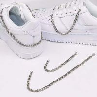 2022 Hip Hop Silver Metal Tassel Shoe Chain Charms Sneakers Decorations for Wome Custom Shoes Buckle Chain Jewelry Accessories