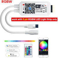 DC12V RGBWRGBWW Wifi LED Controller With IR 24Key Remote Control 5 pin link For RGBW LED Strip Lights