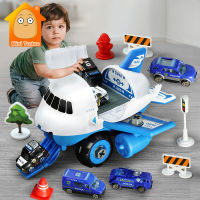 DIY Simulation Track Inertia Airplane Passenger Aircraft Car Model Set Vehicles Parking Station Game Educational Toys For Boy