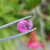 พลอย รูเบลไลท์ (Natural Rubellite) 4.44 กะรัต สีชมพูหวาน สีที่มีเสน่ห์ และเป็นพลอยดิบ ธรรมชาติ ไม่มีการเผาและทำสีเพิ่มเติม การันตีพลอยแท้ 100%