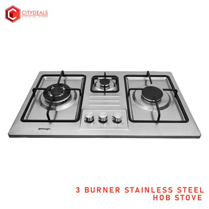 stove 3 burner steel