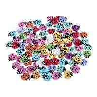 【YF】◐ﺴ❧  100Pcs/Pack Wood 2 Holes Buttons Sewing Scrapbooking