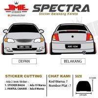 （Kvs auto parts）สติ๊กเกอร์ Kereta Belakang Kia Spectra Warna dan No. Plat ที่กำหนดเอง