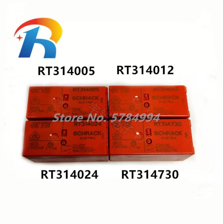 5ชิ้น-ล็อต100-ใหม่-te-schrack-rt314005-12vdc-rt314012-5vdc-rt314024-24vdc-rt314730-230vac-16a250vac-dip8รีเลย์ไฟฟ้า