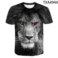 Animal lion T-shirt men Brand O-neck short sleeve Anime cartoon 3d print mens T-shirts casual Shirt large size xs-6xl