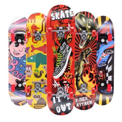 🛹(พร้อมส่งจากไทยใหม่) Skateboard  สเก็ตบอร์ดสีล้อ ดับเบิลเอียงถนนผู้ใหญ่เด็กวัยรุ่น ขนาดยาว80cm รุ่น005