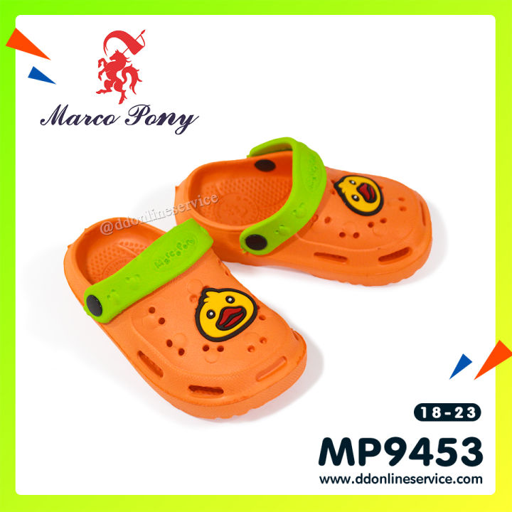 marco-pony-รุ่น-mp9453-รองเท้าปิดหัว-รองเท้าหัวโต-รองเท้าลายเป็ด-รองเท้าเด็กเล็ก-รองเท้าเด็ดหัดเดิน-รองเท้ารดส้น-รองเท้าใส่เล่น