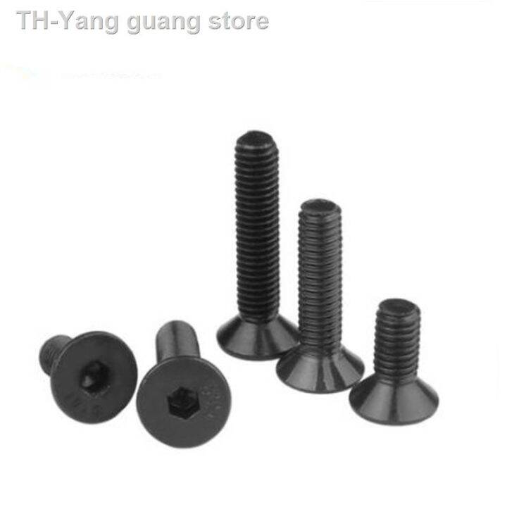 5-10-50pcs-m1-6-m2-m2-5-m3-m4-m5-m6-m8-black-grade-10-9-steel-din7991-hexagon-hex-socket-head-flat-countersunk-allen-bolt-screw