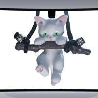 【CW】Branch Cat Car Pendant Hanging Car Ornament Cute Branch Cat Auto Creative Decor Swing Car Interior Decoration Birthday Gifts