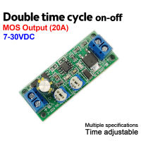 DC 7-30V CYCLE TIMER DELAY ON/ปิดรีเลย์หน่วงเวลา Dual-MOS เอาต์พุตโมดูล 0-10sec/0-100sec/0-30 Min/0-5hr ปรับรีเลย์เวลา-JHU STORE