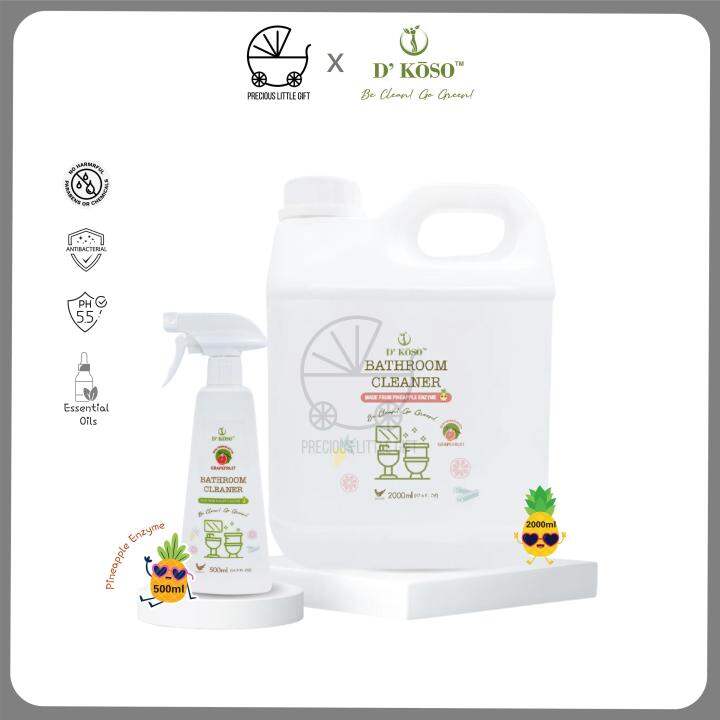 D'Koso Pineapple Enzyme Bathroom Cleaner (500ml) OR Refill Pack (2000ml