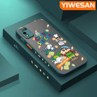 YIWESAN เคสสำหรับ Infinix ขายดี10 Play เคส X688C ลายการ์ตูนเครยอนหน้าแข้งเคสนิ่มใส่โทรศัพท์แข็งขอบสี่เหลี่ยมใหม่กันกระแทกซิลิโคนคลุมทั้งหมดป้องกันเลนส์กล้อง