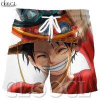 CLOOCL One Piece Japanese Anime Shorts   Plus Size Casual Beach Pants 3D Printing Pattern Mens Sports Pants Drawstring Overalls Elastic Short Pants Ready Stock