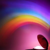 Rainbow Projection Lamp LED Color Night Light 3 Modes Projector Style Egg-Shaped Table Lamp For Children Bedroom Home Decor Gift