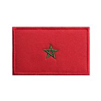 1PC Moroccan Flag Morocco Armband Embroidered Patch Hook &amp; Loop Or Iron On Embroidery  Badge Cloth Military Moral Stripe Bar  Wine Tools