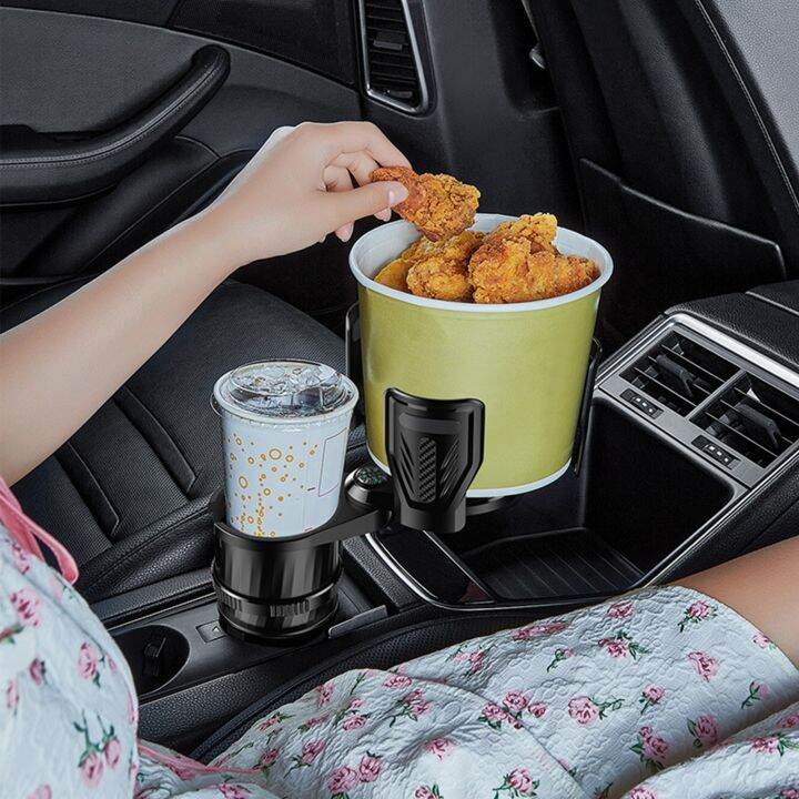 2-in-1-car-cup-holder-with-compass-360-rotating-multifunctional-car-cup-holder-expander-adapter-base-tray-for-snack-bottles-cup