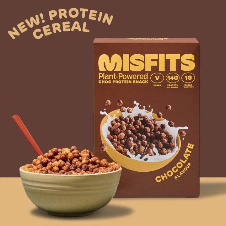 Misfits Vegan Protein Breakfast Cereal (280g) Chocolate Lazada Singapore