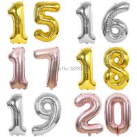 40inch number 15 16 17 18 19 20 year balloon rose gold silver 15th 16th 17th 18th 19th 20th birthday balloons party decorations Balloons