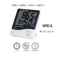 เครื่องวัดอุณหภูมิตัววัดอุณหภูมิความชื้นดิจิตอลอิเล็กทรอนิกส์ Lcd Htc-2 Htc-1เครื่องวัดความชื้นในที่ร่มนาฬิกาพยาการณ์อากาศกลางแจ้ง