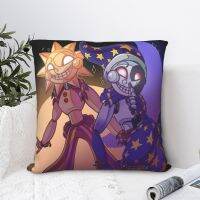 [FAZOZO Home Textile Store] The Sun And Moon FNAF Cojines โยนปลอกหมอนเบาะบ้านโซฟาเก้าอี้พิมพ์ตกแต่ง Coussin