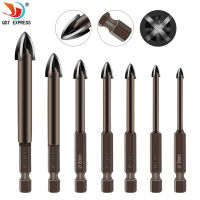 【2023】Cross Hex Tile Bits Glass Ceramic Concrete Hole Opener Alloy Triangle Drill Size 3mm 4mm 5mm 6mm 7mm 8mm 10mm 12mm