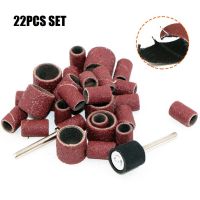 【LZ】❒▦✘  22Pcs Sanding Ring With Rod Abrasive Rotary Tool Kit Sanding Drum Grinding Head Electric Drill Machine Grinding Sand Rin