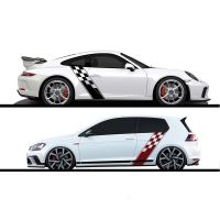 ’；【‘； 2Pcs/LOT 130X24cm Race Style Bumper Stickers For Car Both Sides Car Stickers Wrap Vinyl Film Automobiles Accessories