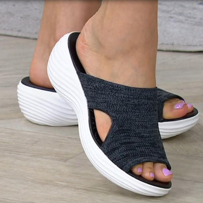 Women Orthopedic Stretch Orthotic Sandals Female Open Toe Breathable Slides Stretch Cross Shoes Outdoor Casual Beach Slippers