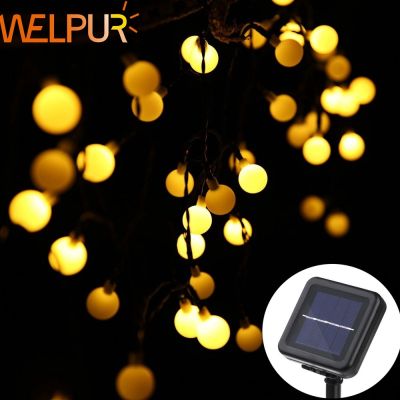 Welpur Led Solar Lamps Outdoor 5m 7m 12m Power LED String Fairy Lights Solar Light Garden Christmas Party Decoration String Ligh