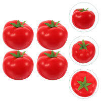 DWDYMALL 4pcs มะเขือเทศเทียม Lifelike Tomato Foam Foam Foam การตกแต่งมะเขือเทศผักเทียม