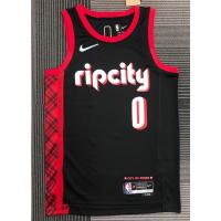 ยอดนิยม hot pressed 2022 nba Portland No. 0 Lillard black city edition basketball jersey