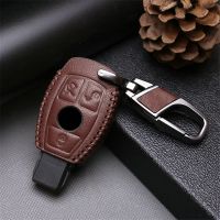 ❄ Leather Car Keyring Key Case Cover For Mercedes Benz Accessories CLA AMG W203 W204 W205 W210 W212 W213 W211 W176 GLA Key Holder