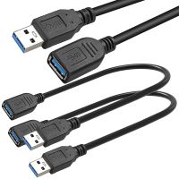 2 Pack Short Length 1 Feet USB 3.0 Extension Cable USB 3.0 A Male to Female Extender Cable