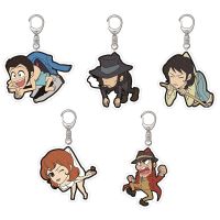 【YF】✣☞✔  Rupan Sansei Anime Keychain Figure Jigen Daisuke Fujiko Chain Lupin III Ornament Kawaii Pendant