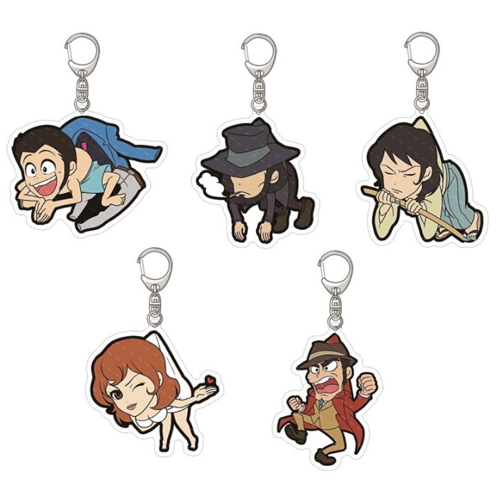 cw-rupan-sansei-anime-keychain-figure-jigen-daisuke-fujiko-chain-lupin-iii-ornament-kawaii-pendant