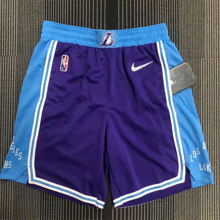 Men's Los Angeles Lakers Nike Purple/Blue 2021/22 City Edition Swingman  Shorts