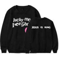 Lucky Me I See Yhosts Feel Jesus Is King Kanye West Print Streetwear Men Hip Hop Cotton Sweatshirts Rapper Male Pullover Size XS-4XL