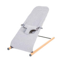 CHILDHOME เก้าอี้โยกพร้อมปลอก Evolux Bouncer Natural Anthracite with Jersey Cover  - GREY